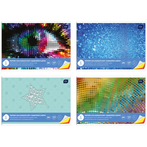 Papier samoprzylepny Interdruk kolorowy B5/6/210g holograficzny