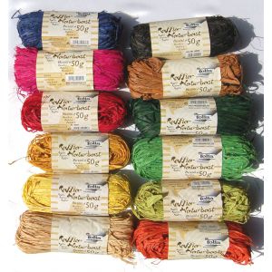 Rafia naturalna Folia 50g, Pomarańczowa