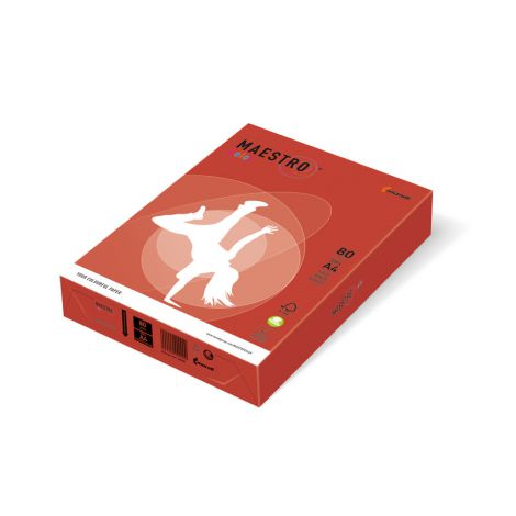 Papier ksero A4/250/160g Mondi Maestro czerwony ciemny