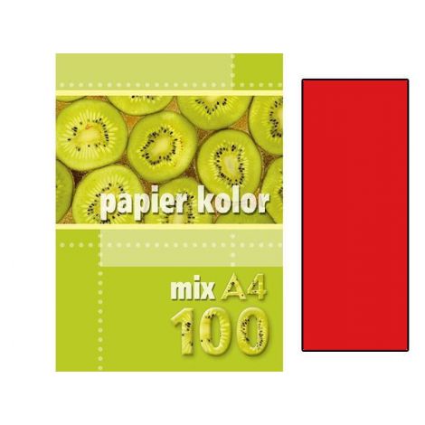 Papier ksero A4/100/80g Kreska czerwony