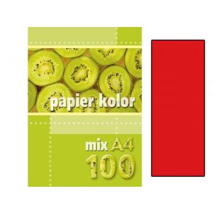 Papier ksero A4/100/80g Kreska czerwony