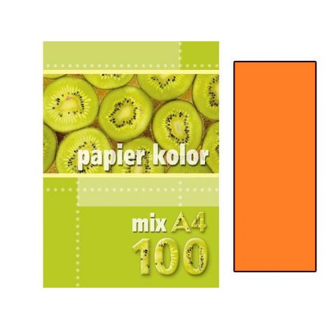 Papier ksero A4/100/80g Kreska pomarańczowy