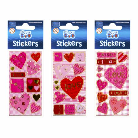 Naklejki StickerBoo Serca Silver