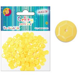 Cekiny Aliga metalowe, Żółte 10g