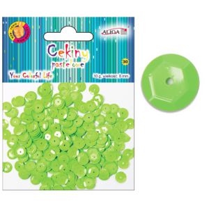 Cekiny Aliga metalowe, Zielone jasne 10g