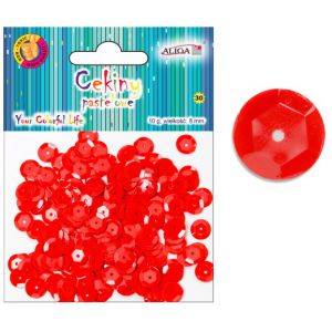Cekiny Aliga metalowe, Czerwone 10g