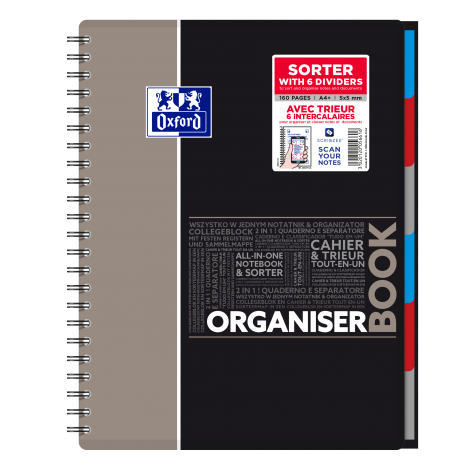 Kołonotatnik Oxford Student Organiserbook A4/80 kratka - 6