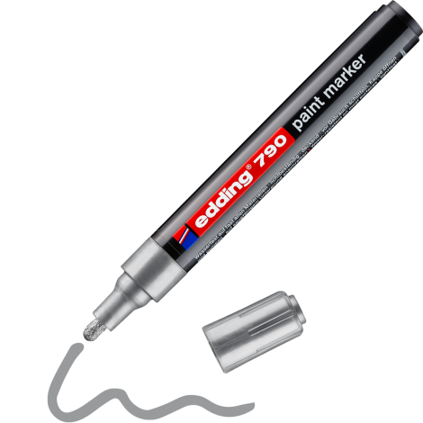 Marker olejowy Edding Lakierowy okrągły 2.0-3.0mm, Srebrny - 4