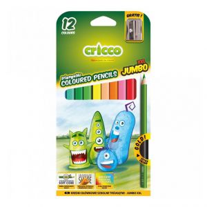 Kredki ołówkowe Cricco Jumbo, 12 kolorów
