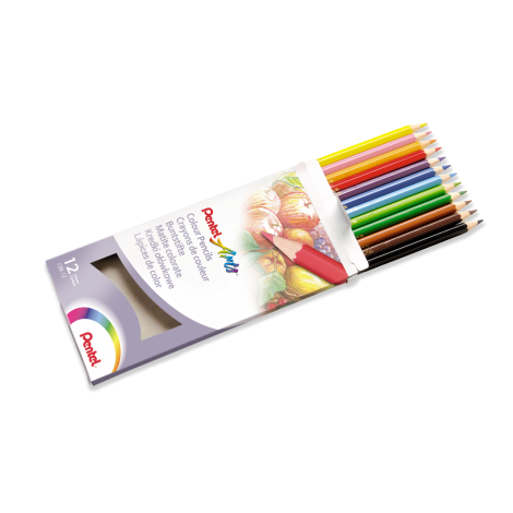 Kredki ołówkowe Pentel, 12 kolorów - 2