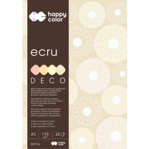 Blok Happy Color Deco Ecru A5/20/170g 4 kolory