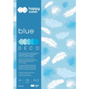 Blok Happy Color Deco Blue A5/20/170 5 kolorów