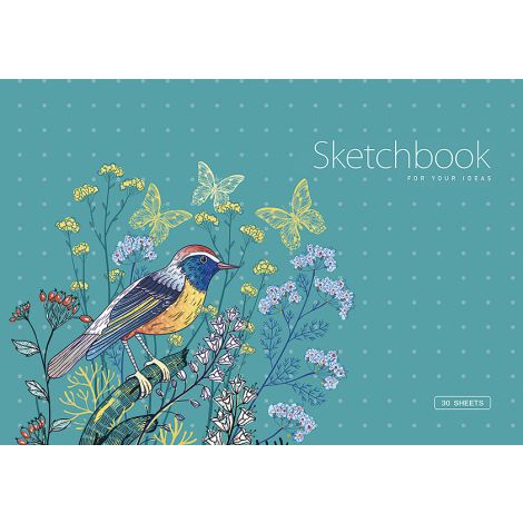 Szkicownik PaperHome A4/30/100g Kwiaty i Ptaki