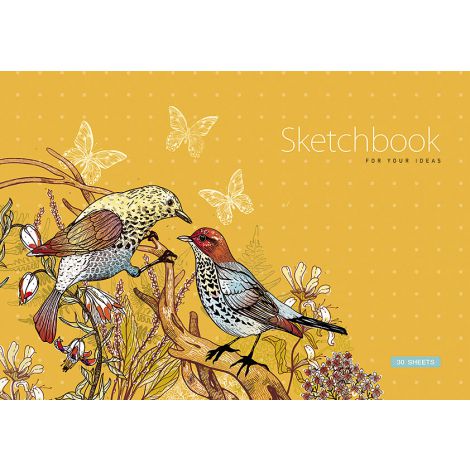Szkicownik PaperHome A4/30/100g Kwiaty i Ptaki - 3