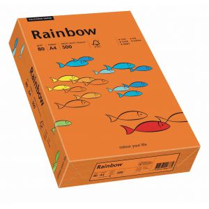 Papier ksero A4/500/80g Rainbow pomarańczowy ciemny