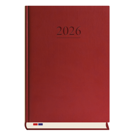2026 Kalendarz MiP Stacjonarny A4, Bordowy