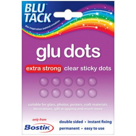 Kropki klejące Bostik Blu Tack Extra Strong przezroczyste, 64 kropek