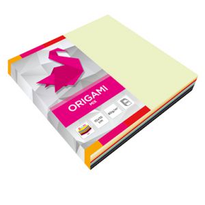 Papier Origami Interdruk Fluo/Pastel 10cm/100szt
