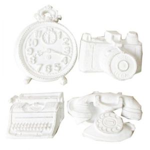 Ozdoby żywiczne ScrapBerry's Melissa Frances Things in the Office, 4szt