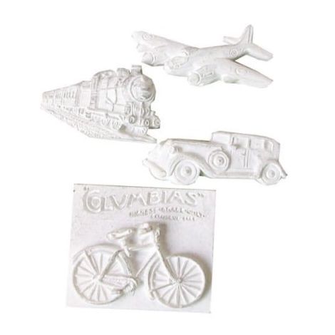 Ozdoby żywiczne ScrapBerry's Melissa Frances Modes of Transportation, 4szt
