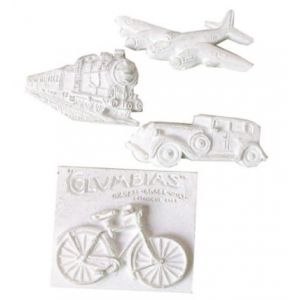 Ozdoby żywiczne ScrapBerry's Melissa Frances Modes of Transportation, 4szt