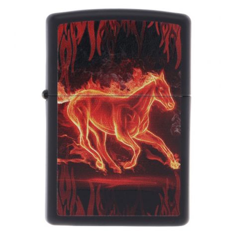 Zapalniczka benzynowa Zippo Fire Horse Black Matte