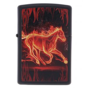 Zapalniczka benzynowa Zippo Fire Horse Black Matte