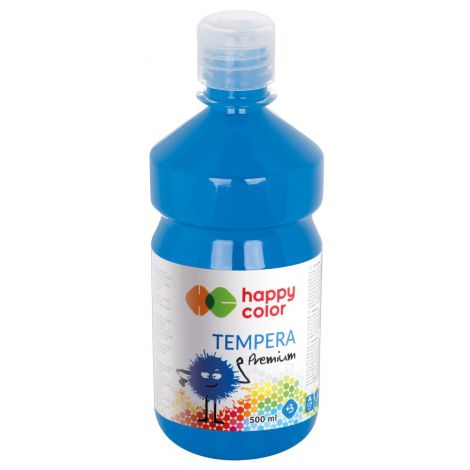 Farba Tempera Happy Color Premium 500ml, Błękitna