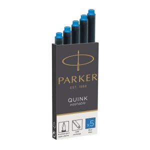 Naboje Parker Quink zmywalne Niebieskie Jasne 5szt