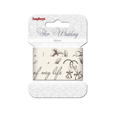Wstążka bawełniana ScrapBerry's 25mm x 2m, Wedding