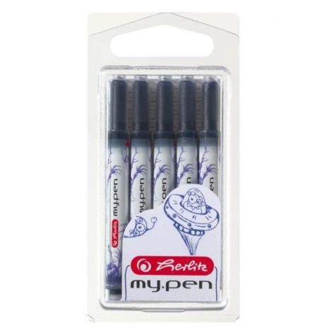 Naboje do pióra wiecznego Herlitz My Pen, 5szt niebieskie