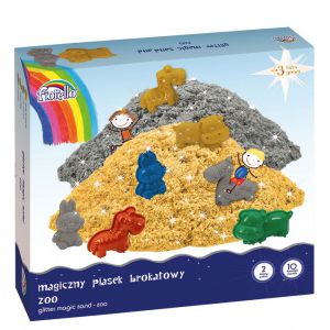 Piasek magiczny Fiorello brokatowy Zoo, 1000g