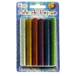 Klej do pistoletu Aliga brokatowy 11mm, 6szt