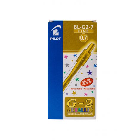 Długopis żelowy Pilot G2 Metallic złoty - 3