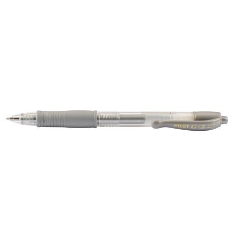 Długopis żelowy Pilot G2 Metallic srebrny - 2