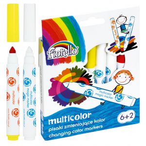 Pisaki Fiorello Multicolor zmieniające kolor, 6+2 kolorów