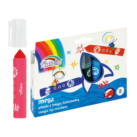 Pisaki Fiorello Jumbo Mega, 8 kolorów