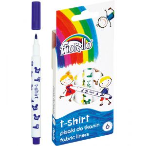 Pisaki do tkanin Fiorello T-Shirt, 6 kolorów