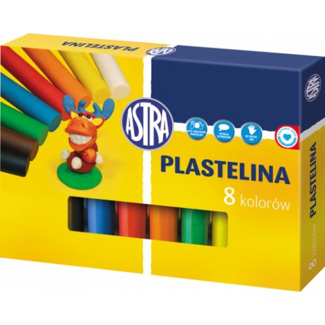 Plastelina Astra, 8 kolorów