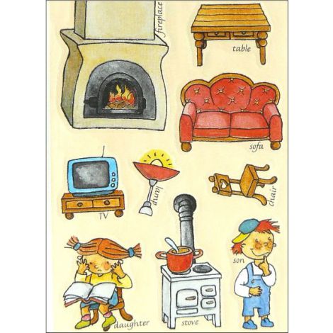 Naklejka Decor English "At home I"