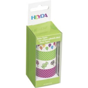 Tasiemki dekoracyjne Heyda z klejem 4szt, Kolorowe balony