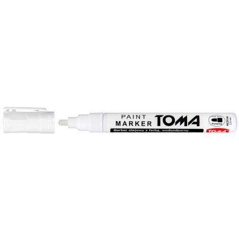 Marker olejowy Toma 440 gruby 2.5mm, Biały - 2