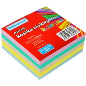 Kostka Papierowa Schemat Kolorowa 8.4x8.4x3.5cm Klejona