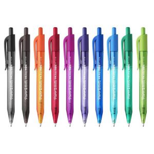 Długopisy Papermate Inkjoy 100RT Mini 1.0mm, 10 kolorów