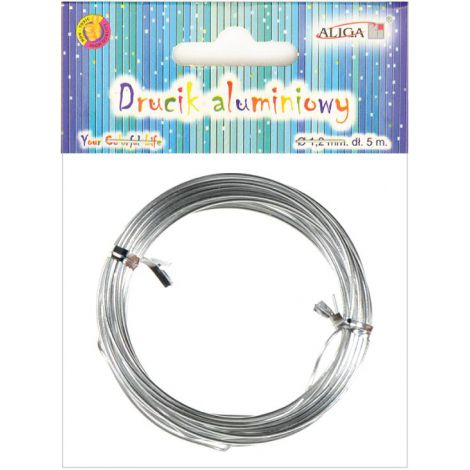 Drucik aluminiowy Aliga Srebrny 1.25mm x 5m