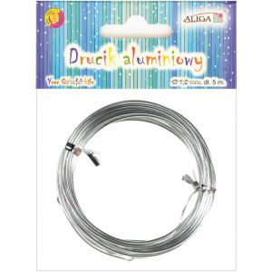 Drucik aluminiowy Aliga Srebrny 1.25mm x 5m