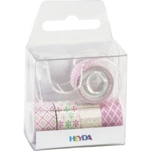 Tasiemki z dyspenserem Heyda Pastel 5szt, Różowe