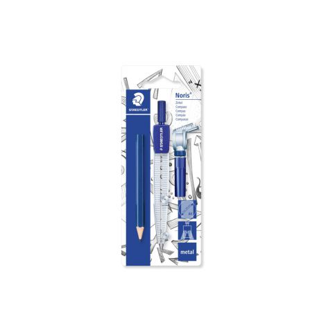Cyrkiel Staedtler szkolny z uniwersalnym adapterem + etui na grafity + mały ołówek - 2
