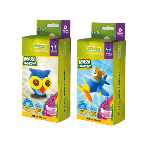 Masa piankowa Cricco, Zestaw Medium, Mix wzorów, 30 + 15g