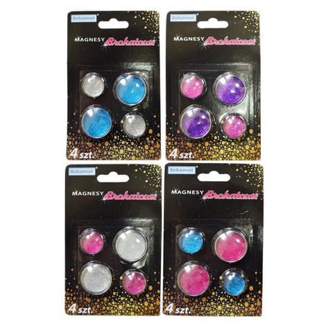 Magnesy Schemat Brokat Mix, 4szt